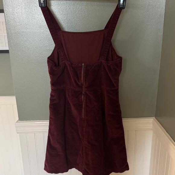 American Eagle Chic Burgundy Corduroy Dress Small - Picture 3 of 5